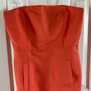 J.Crew strapless orange dress size 10